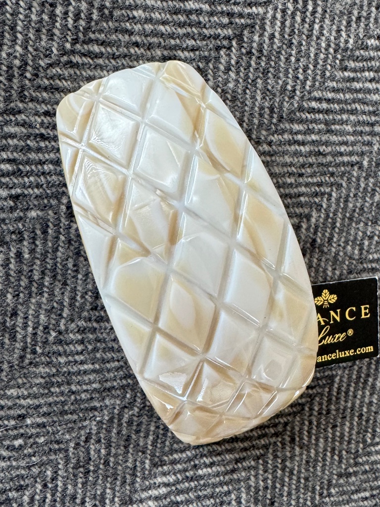 Nwt, France Luxe, Quilted, Tapered Volume Barrette In Classic Alba — image 3 of 6